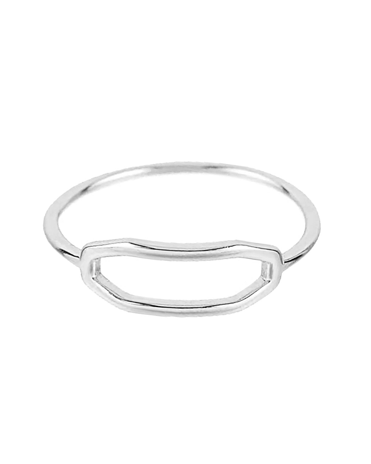 Polygon silver ring