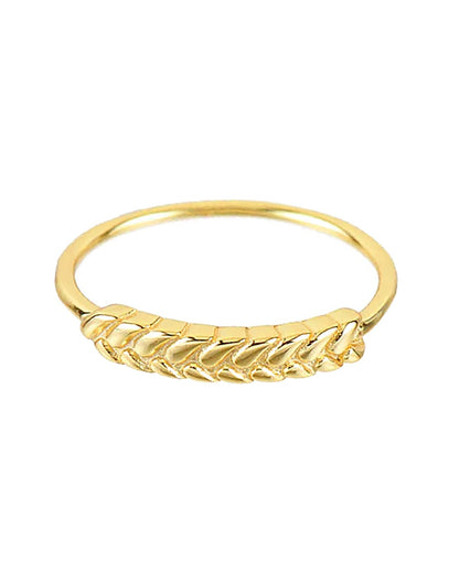 Wheat gold ring