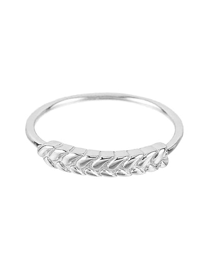 Wheat silver ring