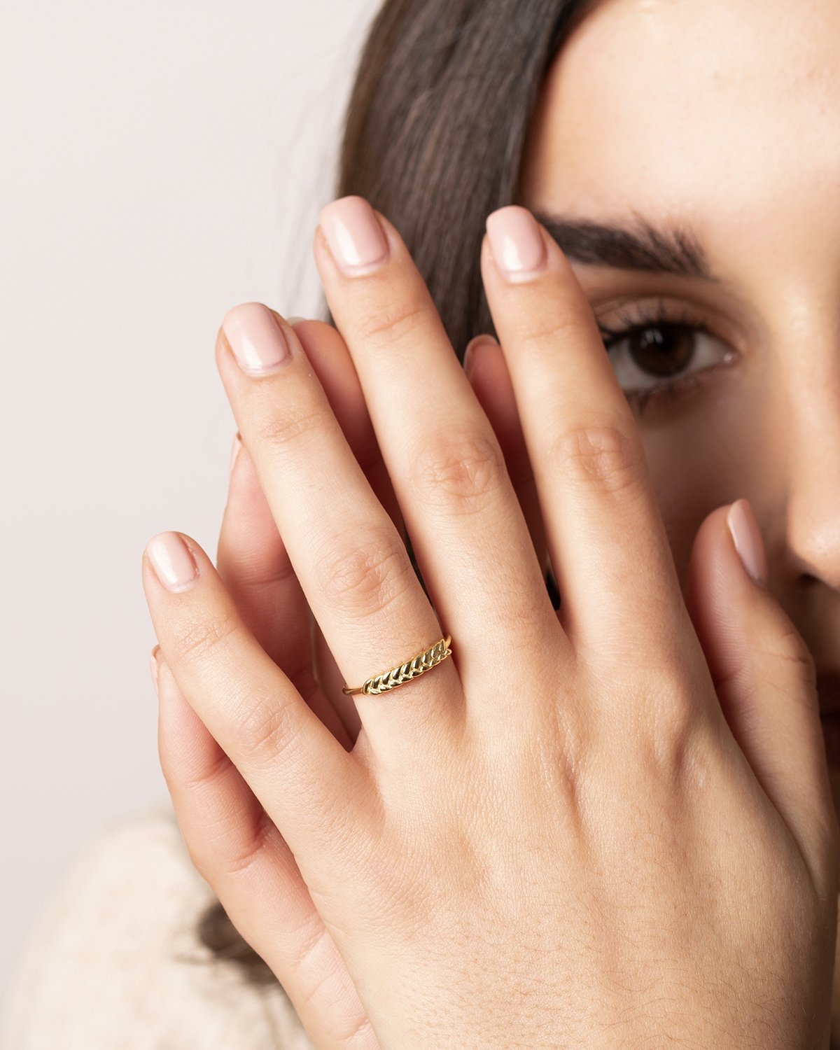 Wheat gold ring