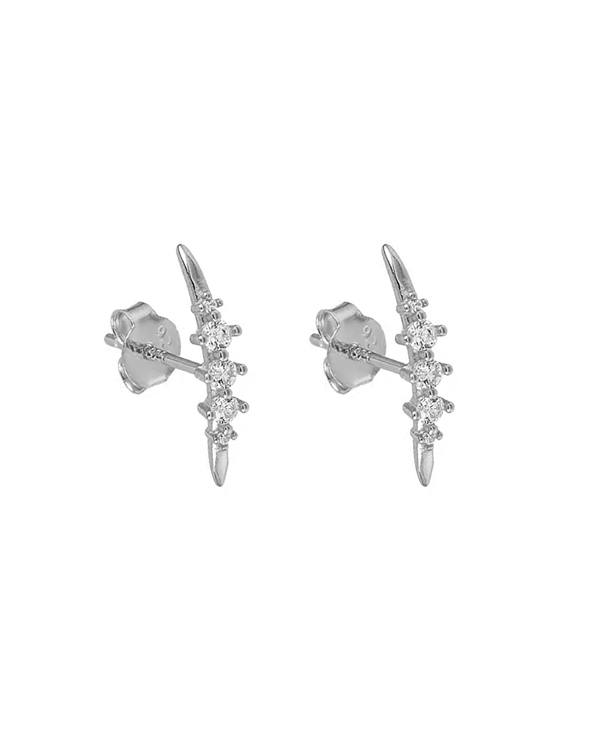 Cz cuff stud silver