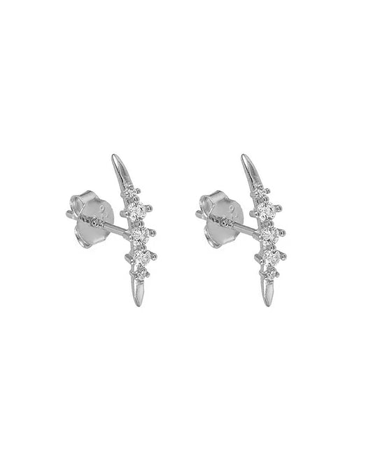 Cz cuff stud silver