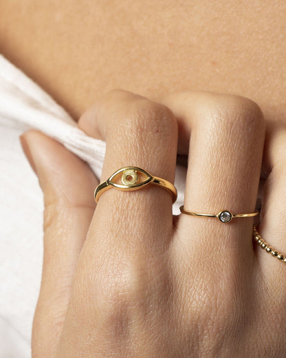 Eye ring gold