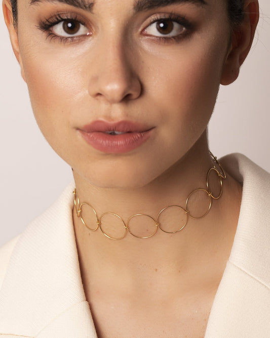 Big Circles Choker gold