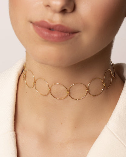 Big Circles Choker gold