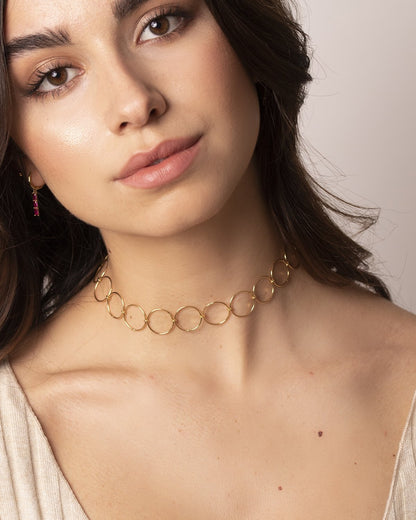 Small circles choker gold