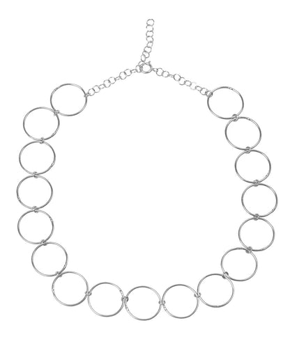 Small circles choker silber