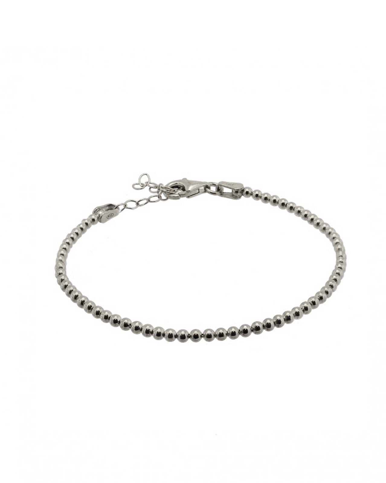 Bead anklet silver