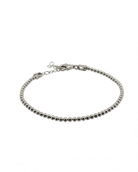 Bead anklet silver