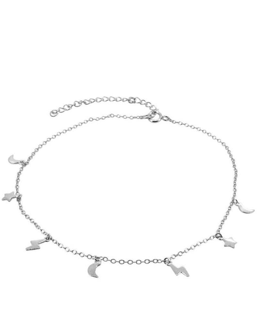 Moonrise anklet silver