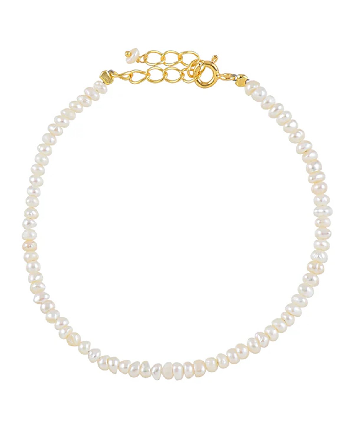 Pearl anklet gold