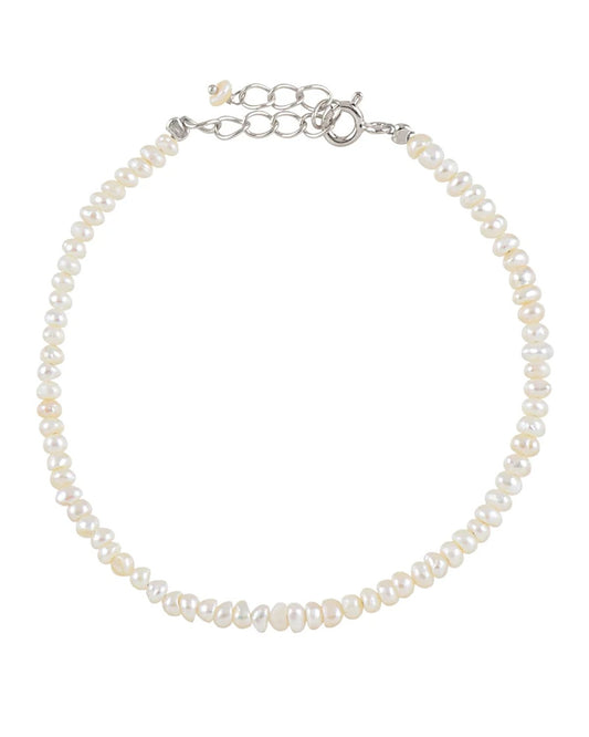 Pearl anklet silver