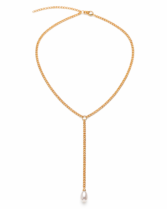Couture Pearl Lariat Gold