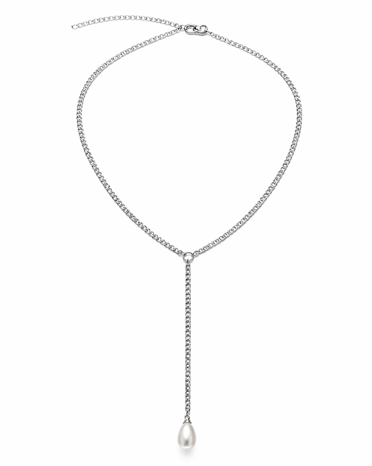 Couture Pearl Lariat Argent