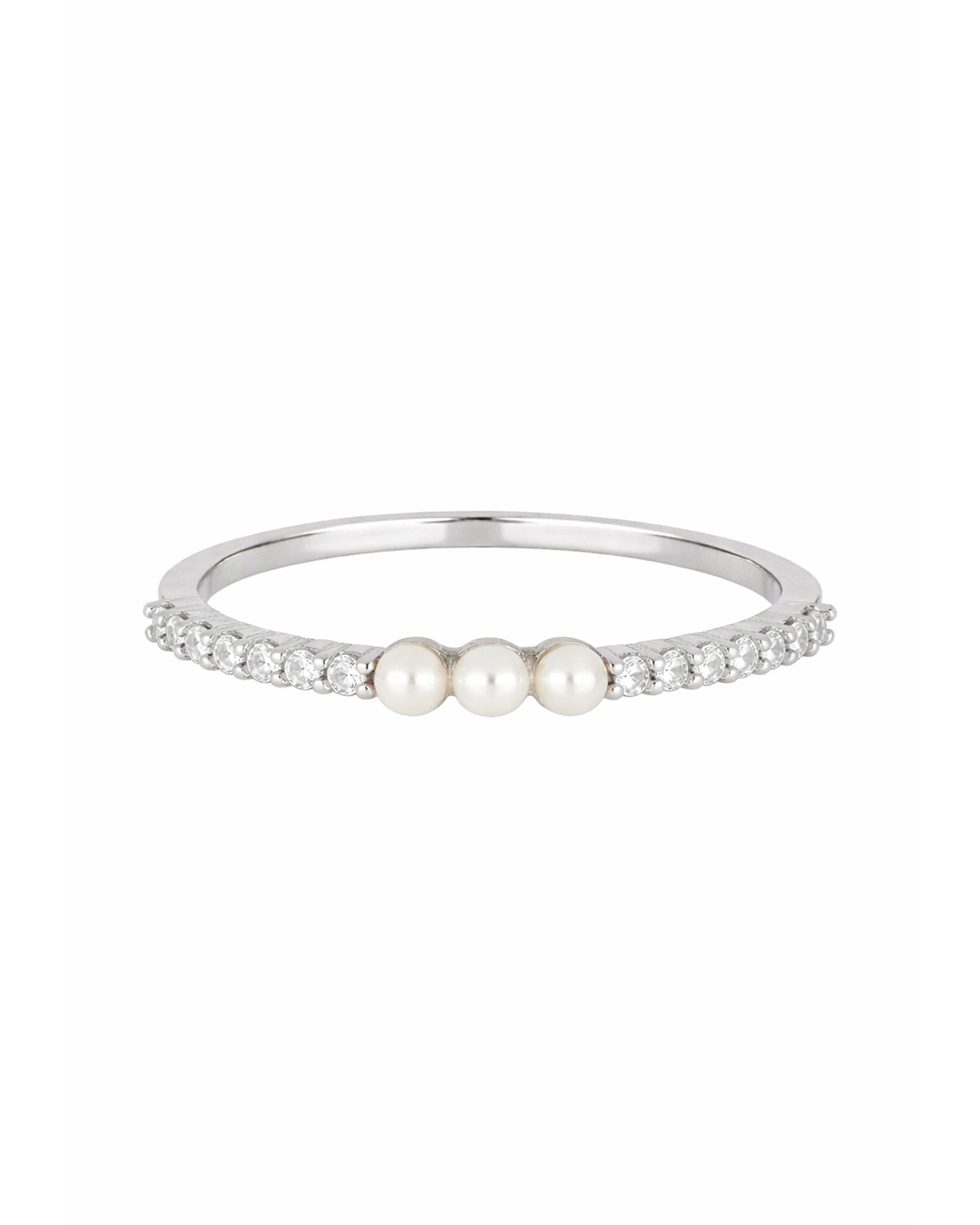 Dainty Pearl Ring Argent
