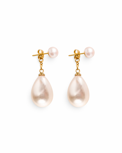 Drop Pearl Ear Jacket Gold