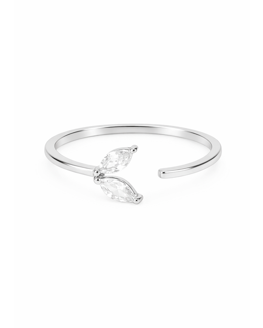 Open flower silber