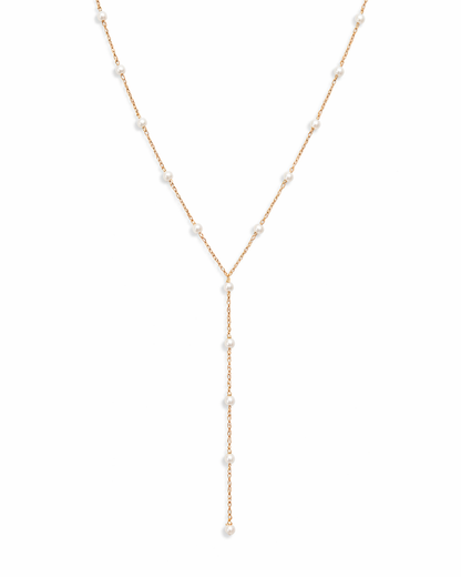 Pearl Lariat Gold