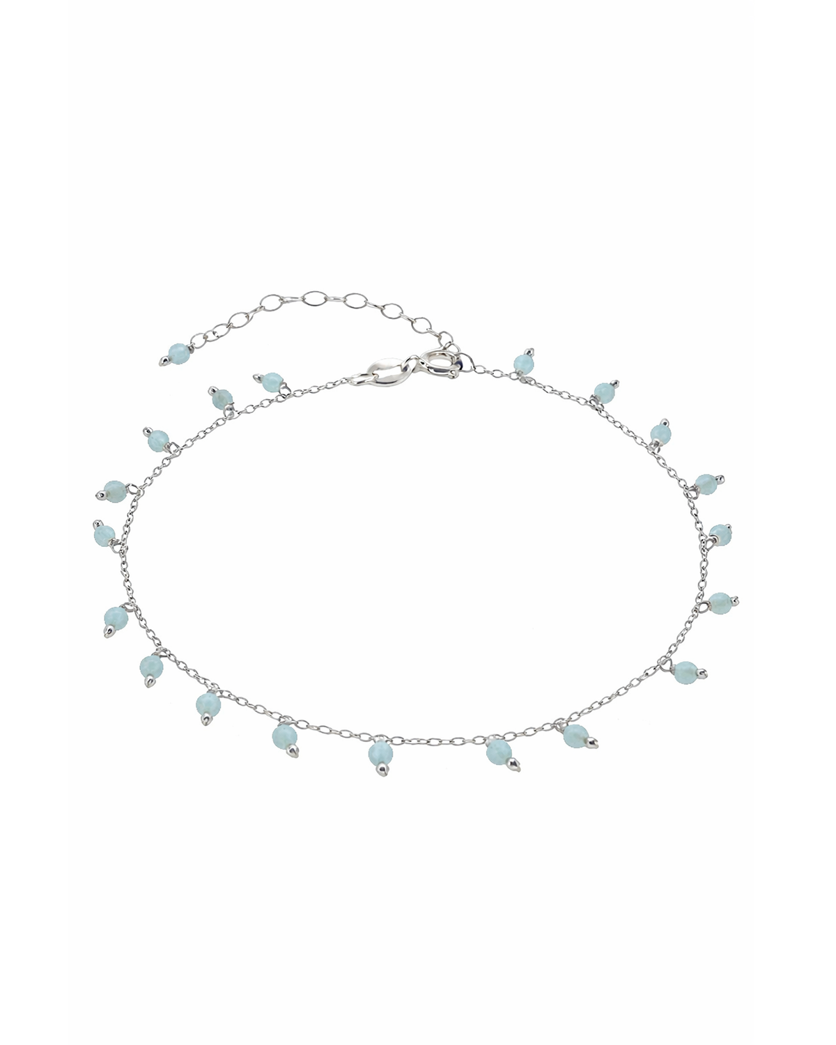 Amazonite anklet silver