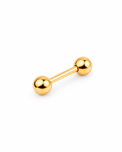 Ball piercing gold