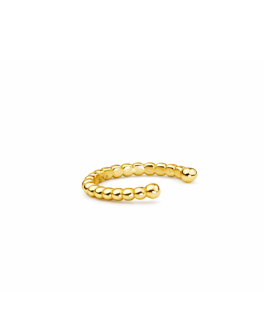 Bead ear cuff gold