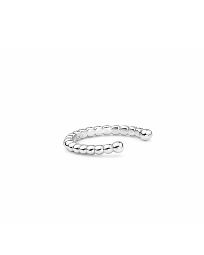 Bead ear cuff silver