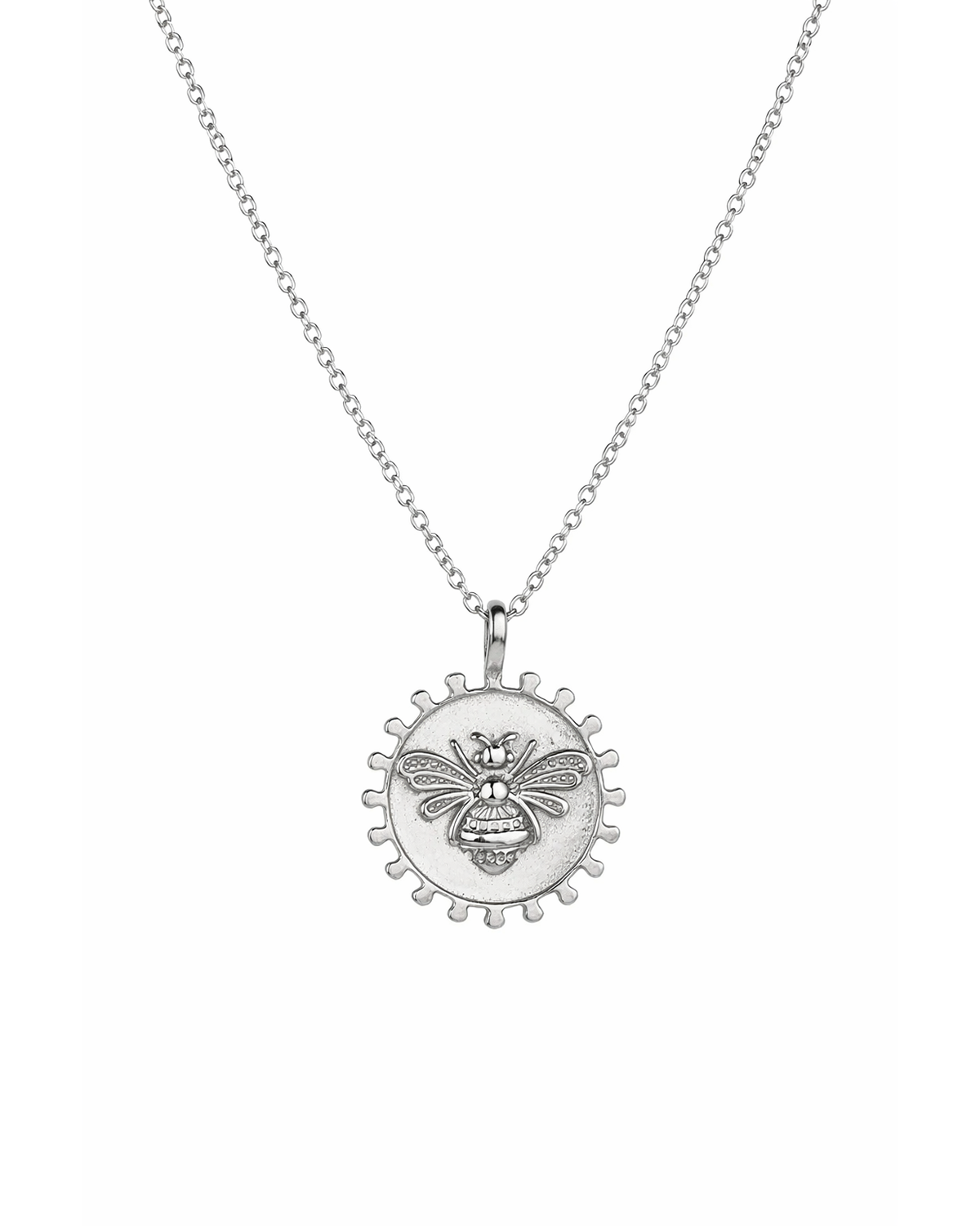 Bee medallion Silber