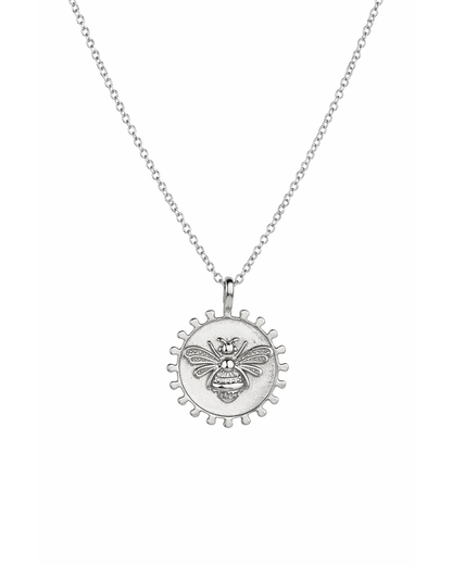 Bee medallion Silber