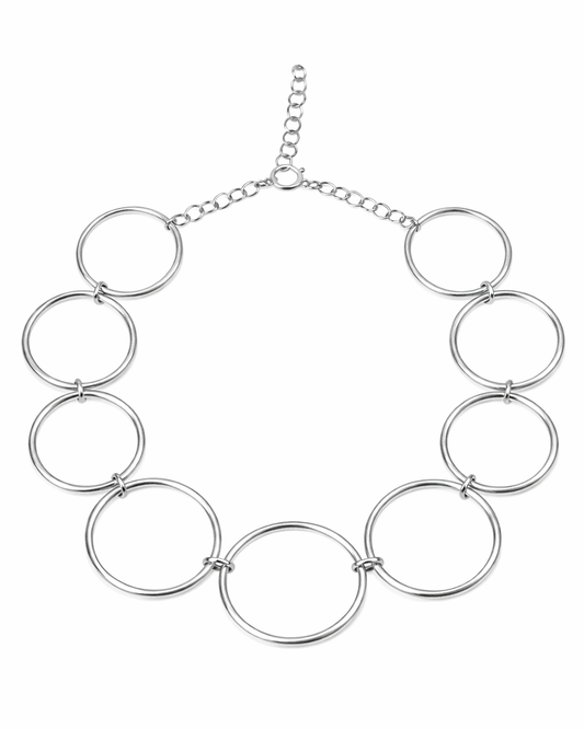 Big Circles Choker Silber