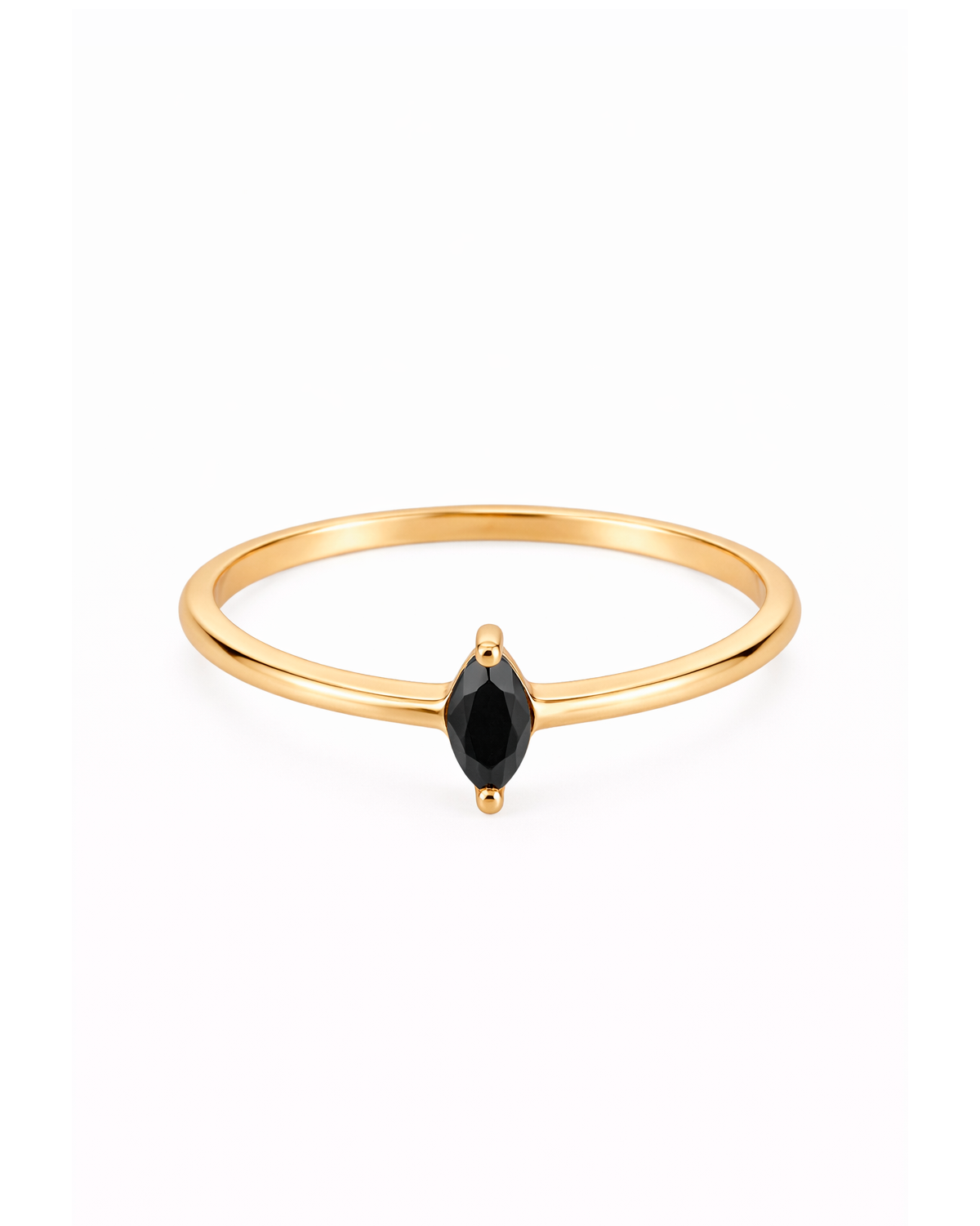 Black Marquise Gold