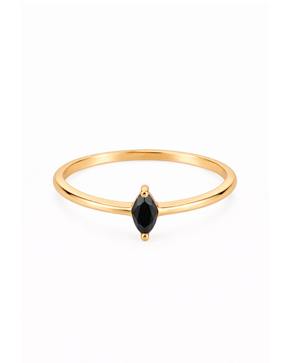 Black Marquise Gold