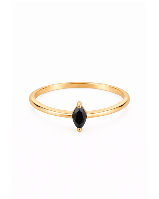 Black Marquise Gold