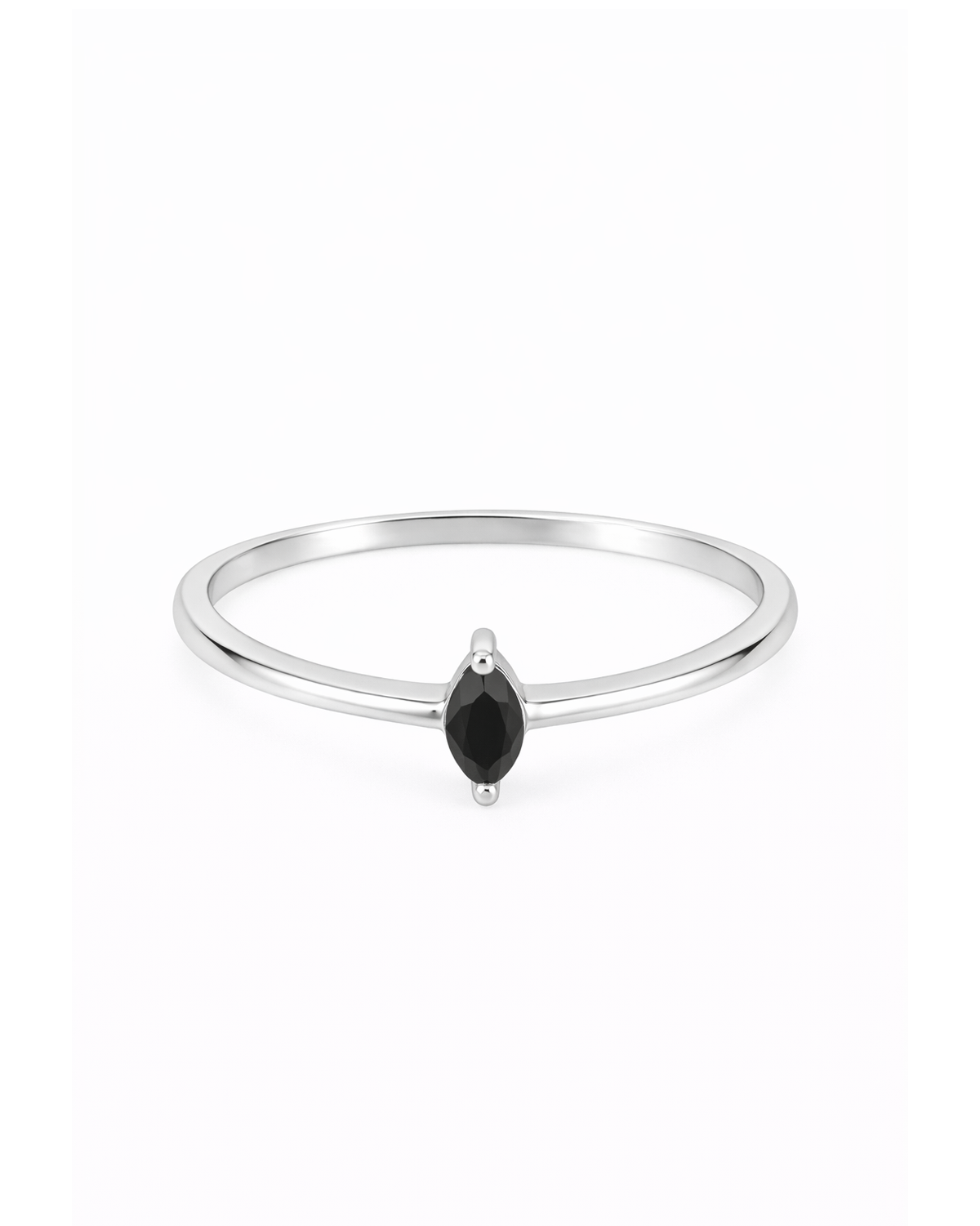 Black Marquise Silber