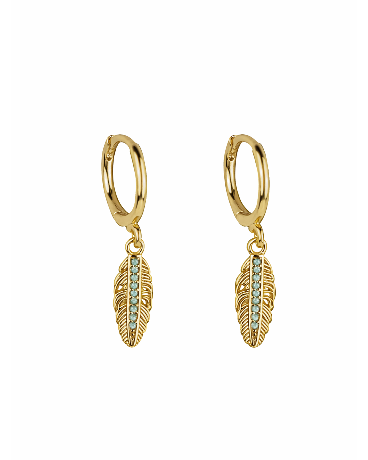 Blue feather gold