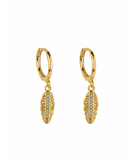 Blue feather gold
