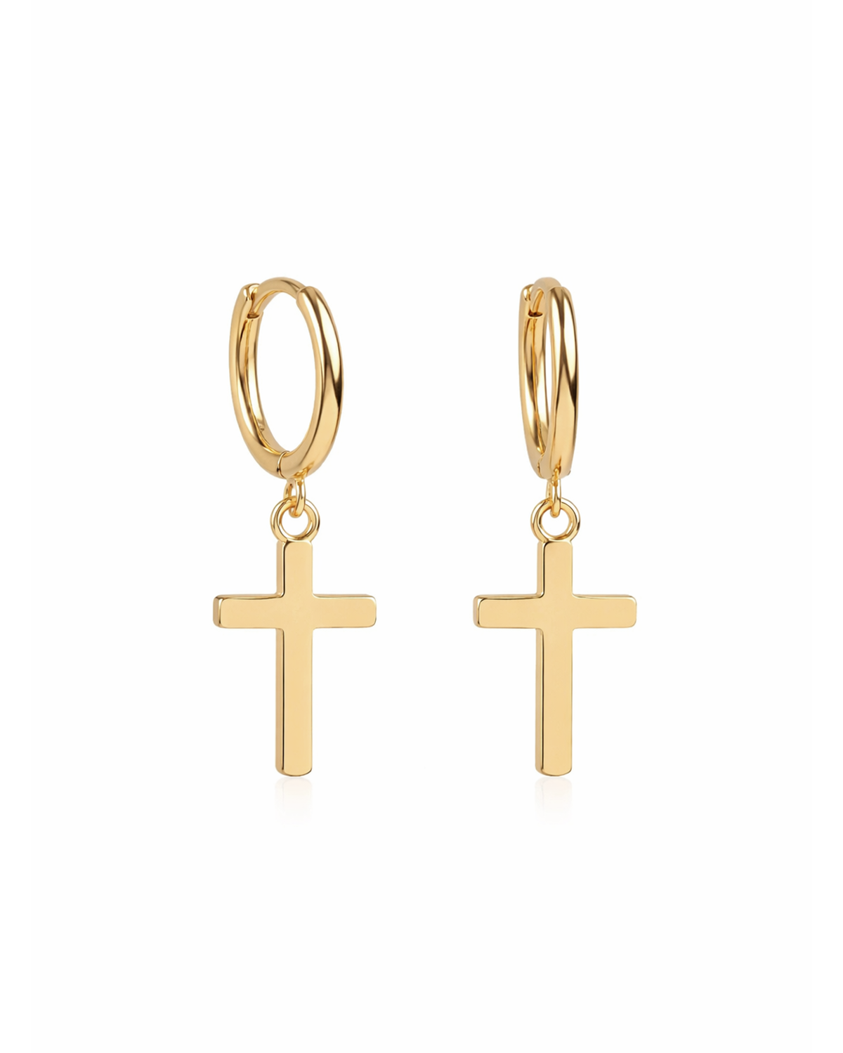 Cross hoop gold