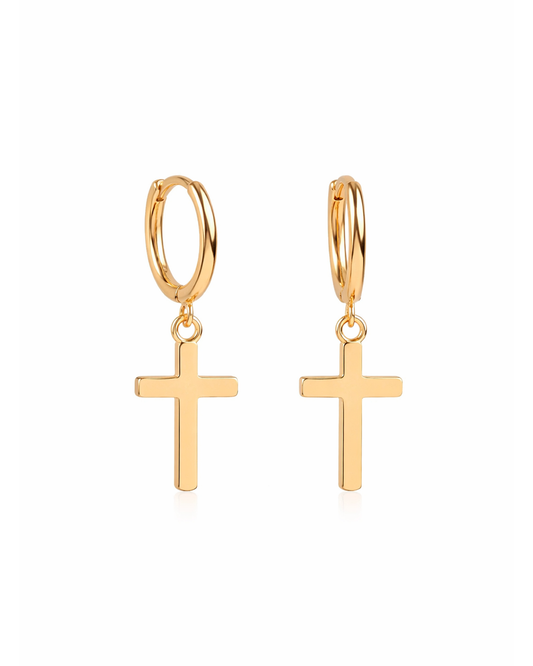 Cross hoop gold