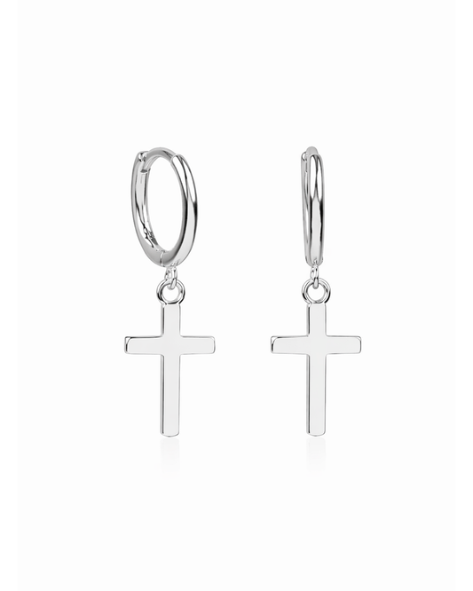 Cross hoop silver