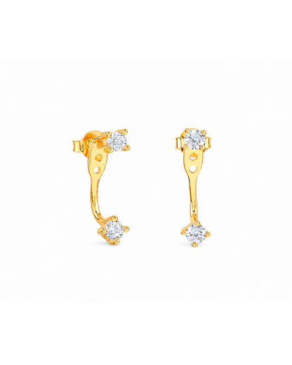 Cz ear jacket gold