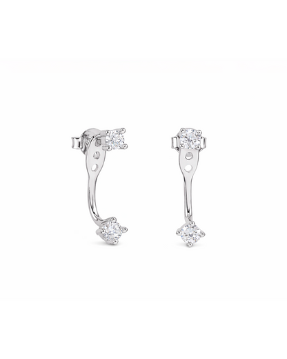 Cz ear jacket silver