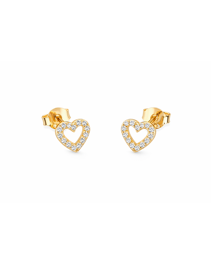 Cz heart gold