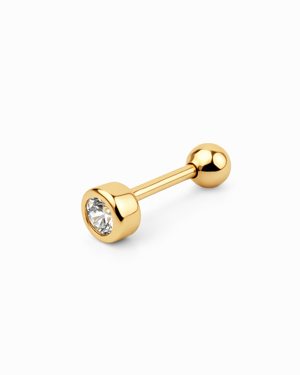 Cz piercing gold