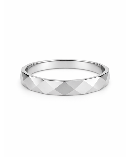 Faceted silver