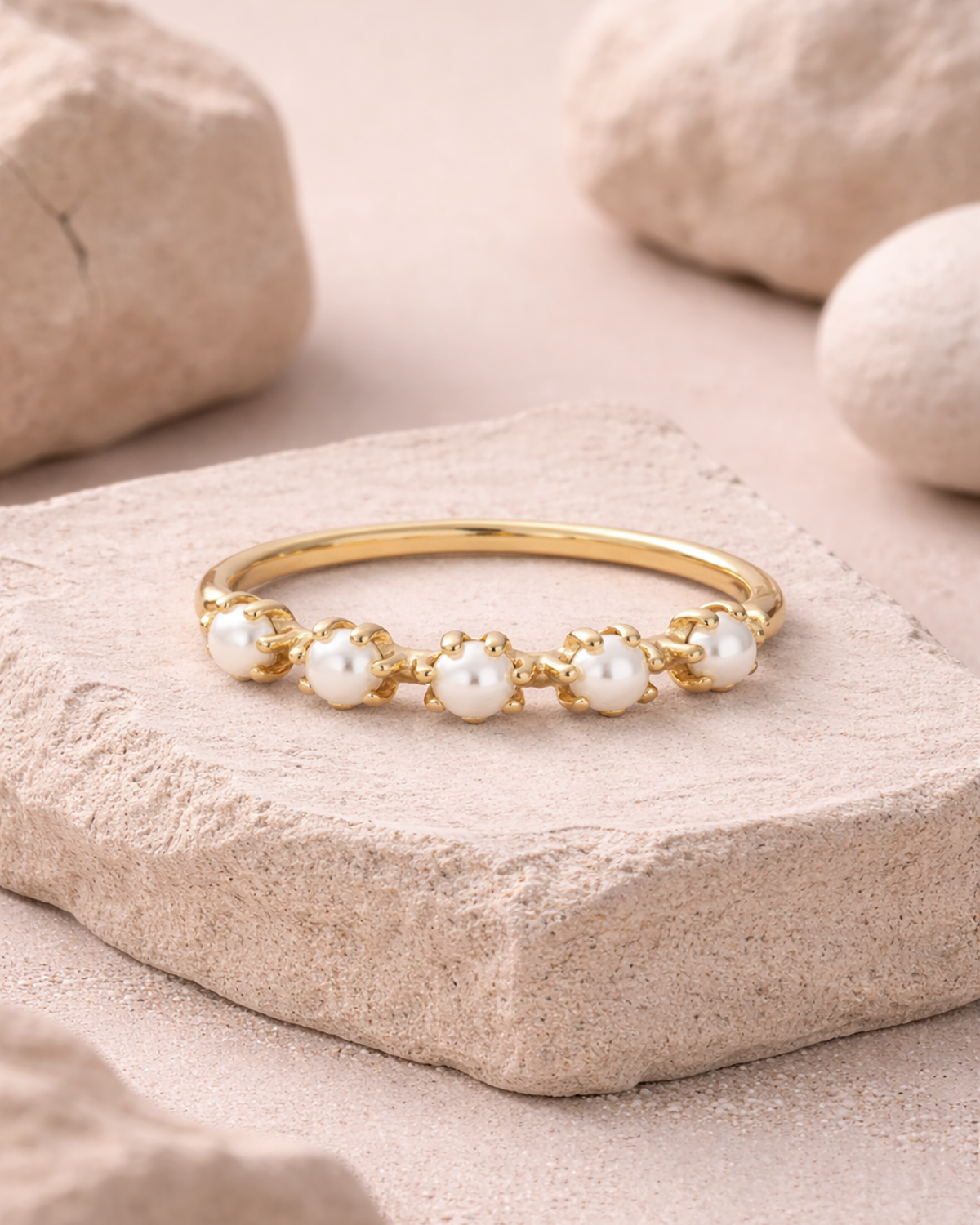 Five Pearls Ring Or