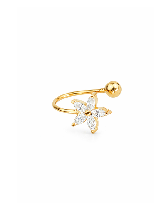 Flower ear cuff or