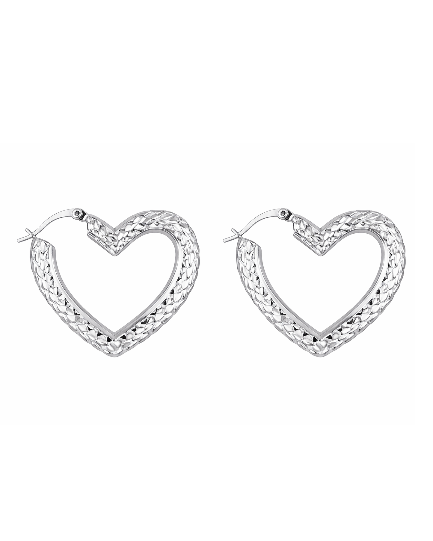 Heart Hoops Silver