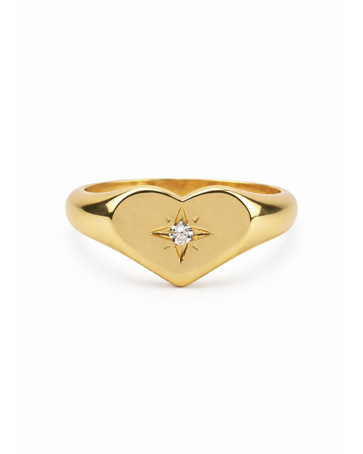 Heart signet gold