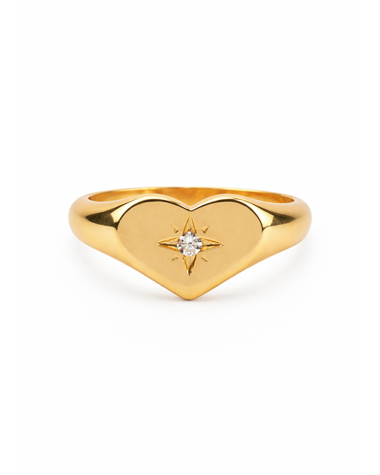 Heart signet gold