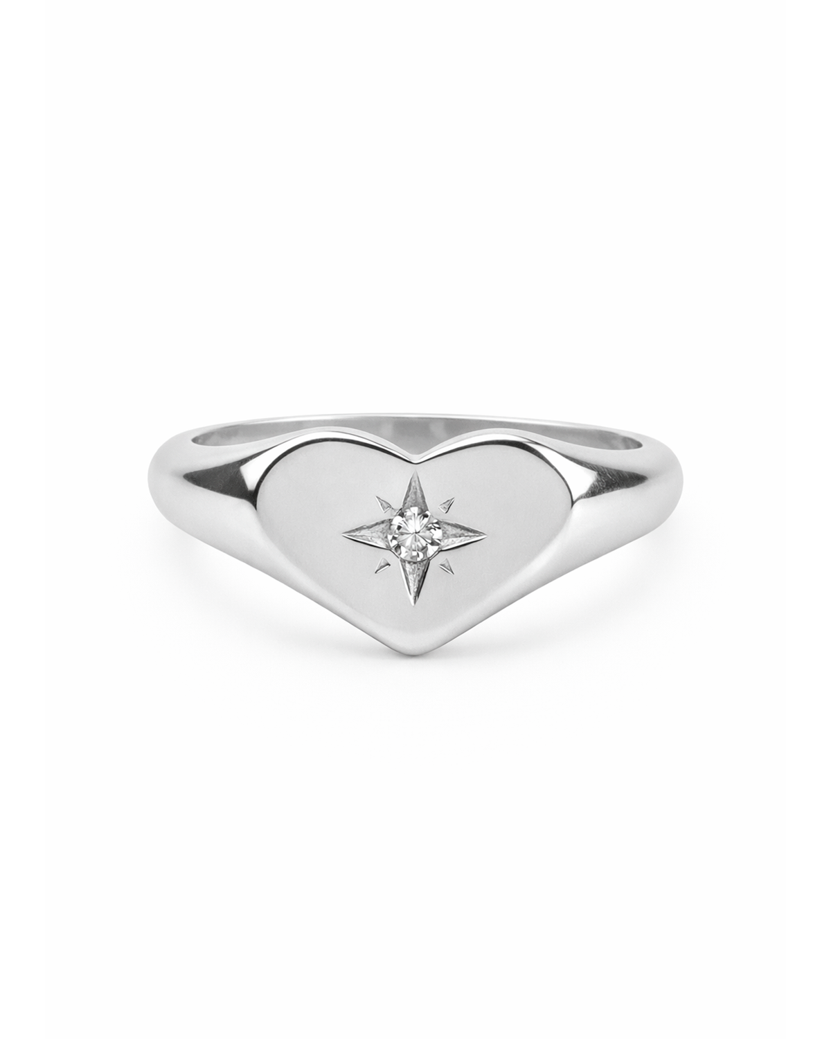 Heart signet silber