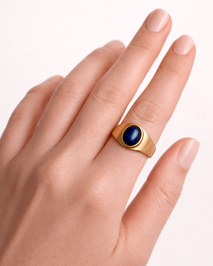 Lapis Lazuli Gold Ring
